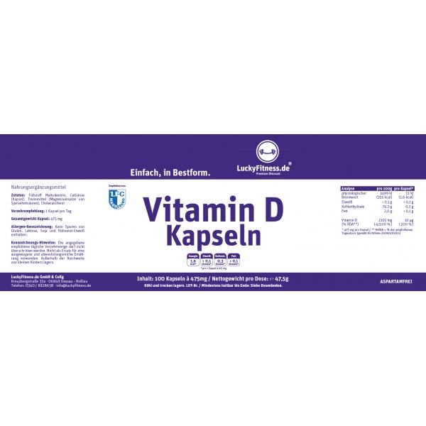 Vitamin D3 Kapseln (1000 iE)