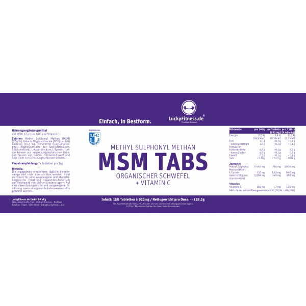 MSM Tabletten (105 Tabletten)
